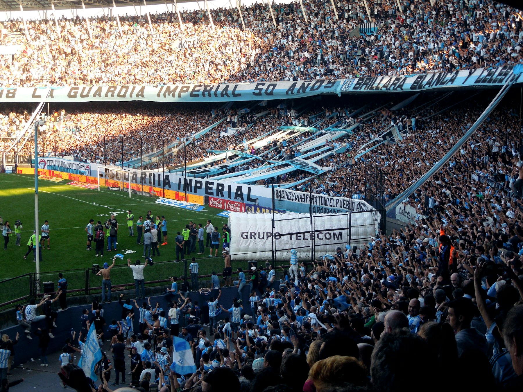 Crowd at a soccer match in Avellaneda Argentina